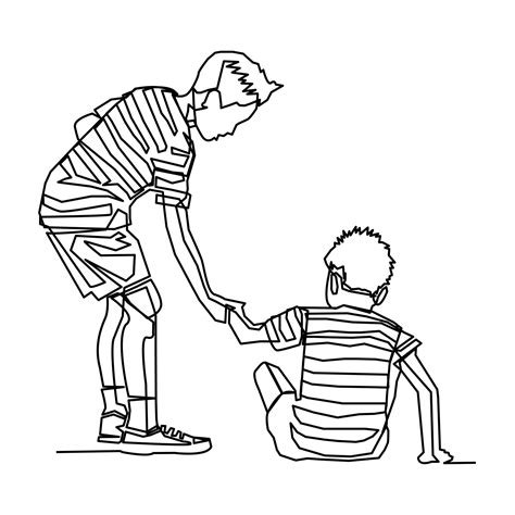 drawing helping others|People Helping Each Other Drawing High Res Illustrations .